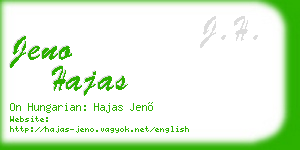 jeno hajas business card