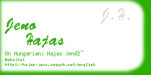 jeno hajas business card